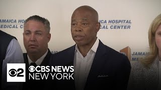 Mayor Adams, NYPD officials discuss NYPD friendly fire shooting in Queens