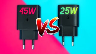 LANGSAMER! Samsung 45W Netzteil vs 25W Netzteil Ladevergleich 😱 Galaxy S22 Plus (Deutsch)