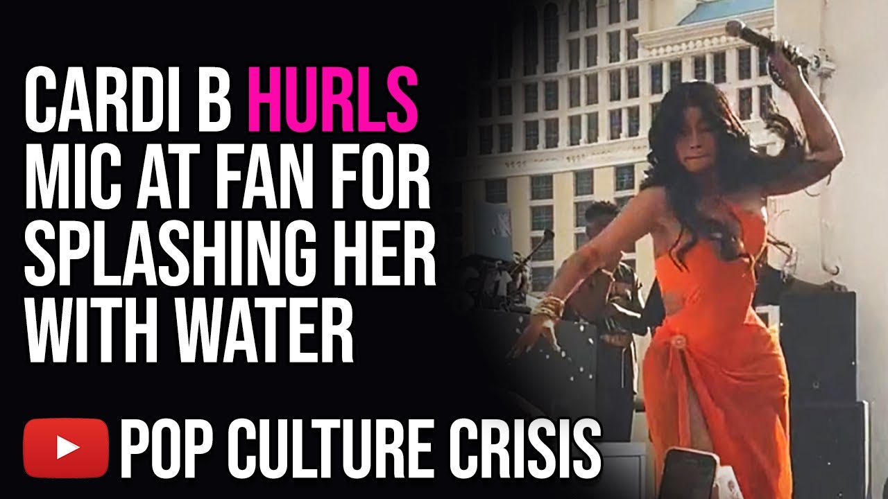 Cardi B Throws Mic At Fan That Splashed Her With Water On Stage - YouTube