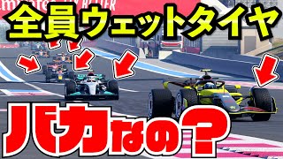 【バグだろwww】ドライなのに全員ウェットタイヤなんだが【クラッシュ】【F1 22】【キャリア】フランス