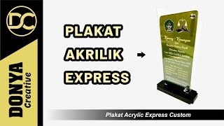 PLAKAT AKRILIK EXPRESS TANPA UV HANYA DENGAN PRINTER BIASA LANGSUNG JADI