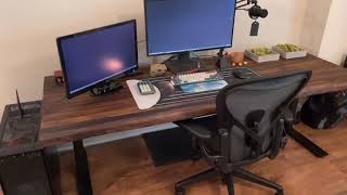 Best desk setup. Uplift Pheasantwood desk. Aeron Gaming chair. And more...