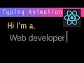 Typewriter animation React