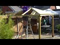 3m x 2.5m Wooden Gazebo with double skin roof