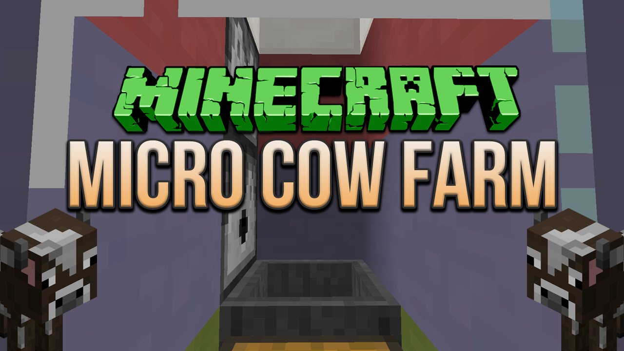 Minecraft: Micro Cow Farm Tutorial - YouTube