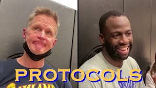 📺 Kerr & Draymond yesterday on NBA health & safety protocols, which Jordan Poole just entered today