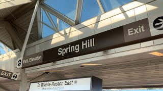 ＤＣメトロのシルバーライン「スプリング・ヒル駅」で下車。Got off at Spring Hill Station on Washington DC Metro Silver Line