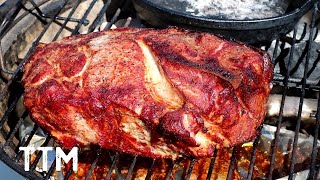 How to BBQ a Pork Butt on the Weber Jumbo Joe Charcoal Grill ~ Pulled Pork