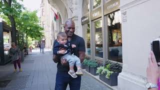 #evanderholyfield Takes a Stroll Through #Budapest: Fans came by to show love \u0026 take photos