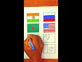 🇮🇳 🇷🇺 🇧🇩 🇺🇲 🇳🇿 🇨🇳 🇦🇫 🇵🇰 flag drawing easy flag drawing for beginners republic day shorts