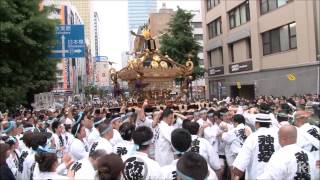 平成27年 神田祭 神田明神大神輿　宮入り道中