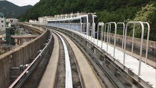 【韓国】 釜山都市鉄道（地下鉄）4号線 後方展望　霊山大駅～東釜山大学駅　 부산 도시철도 4호선  영산대역～동부산대학역　Busan Metro Line 4　(2016.5)