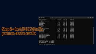 How to install OBS Studio on Arch Linux