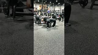 365lbs / 166kg +/- for an easy 4 on the bench press