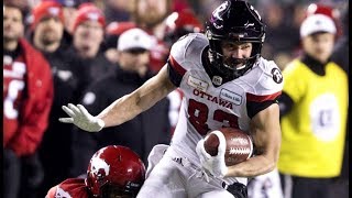 Grey Cup 106 - Feoli-Gudino stiff arms his way to the end zone!