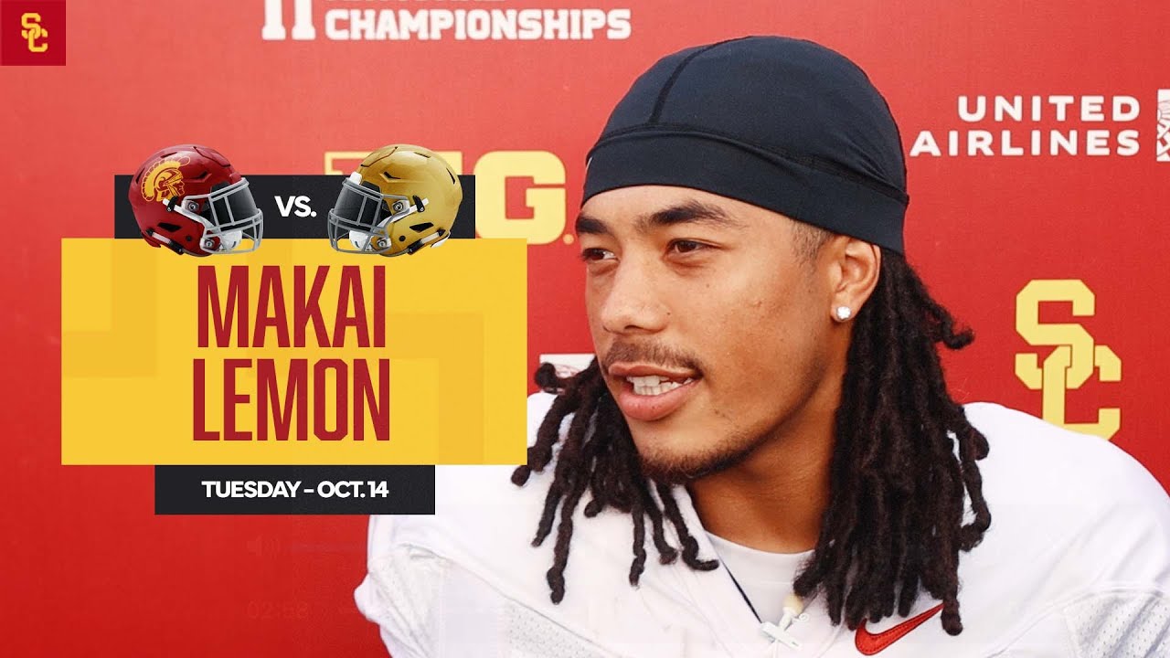 Usc Wr Makai Lemon Tuesday Of Notre Dame Week Youtube