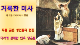 4. 거룩한 미사에 대한 카타리나의 증언 - 무릎 꿇은 성인들의 현존. 미사에 참례한 연옥 영혼들