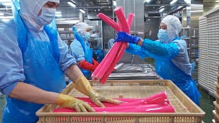 2000 metric ton produced a year！Amazing fish cake mass production process/年吃2000噸！Q彈魚板大量製作過程-台灣美食