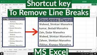 MS Excel で改行を削除するショートカット キー | MS Excel で改行を削除する方法