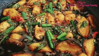 NẤM ĐÙI GÀ KHO RAU RĂM.Món chay thơm ngon đậm đà không thể bỏ qua
