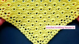 châle triangle au crochet facile et rapide pour débutants/châle triangulaire crochet