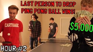 Last To Drop Ping Ping Ball Wins $5,000!
