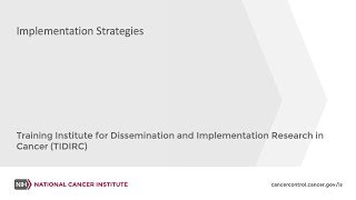 TIDIRC: Implementation Strategies