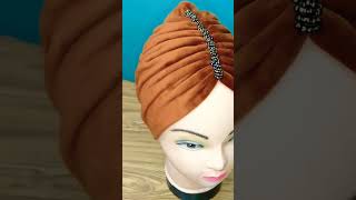 طريقة عمل تربون قطيفة رائعة وسهلة للمبتدئين..100% مشروع مربح #تربون #turban #diyturban #تفصيل