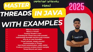 Threads in Java | Process vs Thread | Runnable | Synchronization | Wait & Notify | Developer Coder