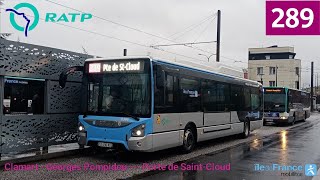 Bus 289 RATP - Urbanway 12 GNV N°6386 Clamart - Georges Pompidou --- Porte de Saint-Cloud