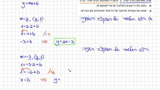 אפשר גם אחרת | כיתה ח | מציאת הייצוג האלגברי של ישר על פי שיפוע ונקודה | תרגיל 104