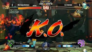 EVO2014 - USF4 quarters Daigo Umehara (E.Ryu) vs LLL Emersion (VEGA)