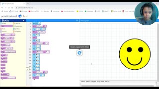 How to create a smiley face in Pencil Code. Neel.. #pencilcode