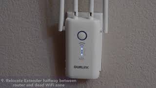 OURLINK WN579G3 AC1200 Wireless Internet Amplifier 1200mbps WiFi Extender Signal Booster