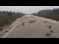 hurricane matthew dramatic washout of burgeo highway