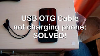 USB OTG cable not charging phone FIX!