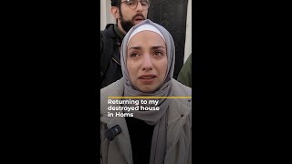 Returning to my destroyed house in Homs, Sarah in Syria | AJ #shorts