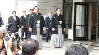 旭天鵬、日馬富士への優勝額贈呈式（平成24年9月8日(土)）