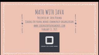 Coding with Java Lesson 4 | Math With Java | Coding For Young Minds