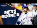 The Mets SCORE FIVE TIMES in the 5th inning to pull ahead of the Brewers!