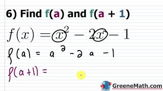Function Notation Practice Test Full Solutions