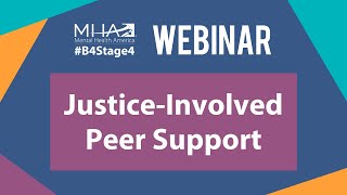 WEBINAR: Justice-Involved Peer Support