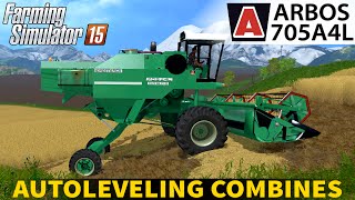 Farming Simulator 15 AUTOLEVELING COMBINES ARBOS 705A4L