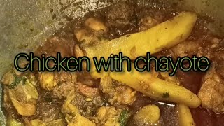 chicken with chayote recipe. #chicken #chayote #chickencurry