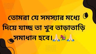 তোমরা যে সমস্যার মধ্যে দিয়ে যাচ্ছ তা খুব তাড়াতাড়ি সমাধান হবে। #tarot #bengali #bengalitarot