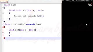 Final Method in JAVA | Learn JAVA with Practical Examples by Vineet Agrawal