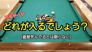 どれが入るでしょう？(直接死んでるとは限らない)ビリヤード