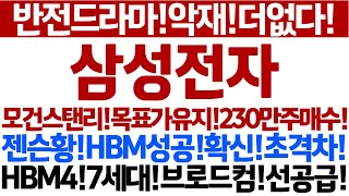 [삼성전자 주가 전망]악재더없다!모건스탠리!230만주매집!외인20조매입시작!HBM4!엔비디아!브로드컴!선공급!파운드리!GAA2나노적용!빅테크수주가시화!