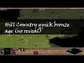 Age of Empires Tutorial - Getting to the bronze age in under 15 minutes (Hill Country, no reveal)