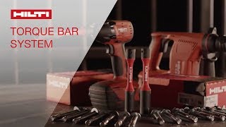 INTRODUCING the Hilti torque bar for KWIK BOLT 3 anchors